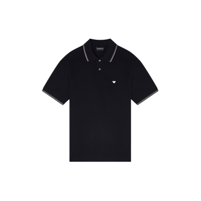 Emporio Armani para homem. EM004607_AF23090 Camisa pólo de algodão preto (3XL), Casual, Manga curta Emporio Armani para homem. EM004607_AF23090 Camisa pólo de algodão preto (3XL), Casual, Manga curta