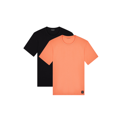Emporio Armani para homem. EM000391_AF20673 T-shirts Essential Logolabel preto, laranja (M), Casual, Algodão, Manga curta Emporio Armani para homem. EM000391_AF20673 T-shirts Essential Logolabel preto, laranja (M), Casual, Algodão, Manga curta
