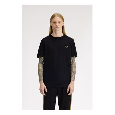 Fred Perry para homem. M4613 T-shirt M4613 preta (M), Preto, Casual, Algodão, Manga curta Fred Perry para homem. M4613 T-shirt M4613 preta (M), Preto, Casual, Algodão, Manga curta