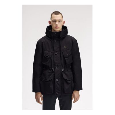 Fred Perry para homem. J1315 Parka Partch Pocket preto (XL), Casual, Polister Reciclado, Sustentável Fred Perry para homem. J1315 Parka Partch Pocket preto (XL), Casual, Polister Reciclado, Sustentável