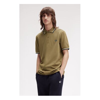 Fred Perry para homem. M3600 Polo M3600 castanho-esverdeado (S), Marrom, Casual, Algodão, Manga curta Fred Perry para homem. M3600 Polo M3600 castanho-esverdeado (S), Marrom, Casual, Algodão, Manga curta