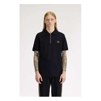 Fred Perry para homem. M2443 Pólo de riscas preto (XL), Casual, Algodão, Manga curta Fred Perry para homem. M2443 Pólo de riscas preto (XL), Casual, Algodão, Manga curta