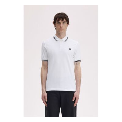 Fred Perry para homem. M3600 Polo com duas pontas branco (XXL), Casual, Algodão, Manga curta Fred Perry para homem. M3600 Polo com duas pontas branco (XXL), Casual, Algodão, Manga curta