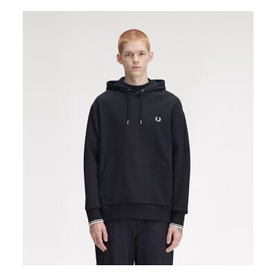 Fred Perry para homem. M3492 Moletom com capuz e acabamentos em preto (L), Casual, Algodão Fred Perry para homem. M3492 Moletom com capuz e acabamentos em preto (L), Casual, Algodão