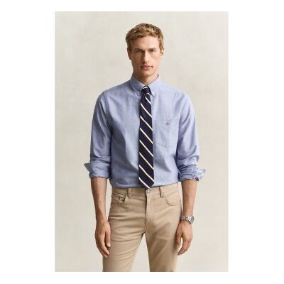 Gant para homem. 3000200 Camisa Oxford Regular Fit azul-celeste (L), Casual, Algodão, Clássico, Manga comprida Gant para homem. 3000200 Camisa Oxford Regular Fit azul-celeste (L), Casual, Algodão, Clássico, Manga comprida