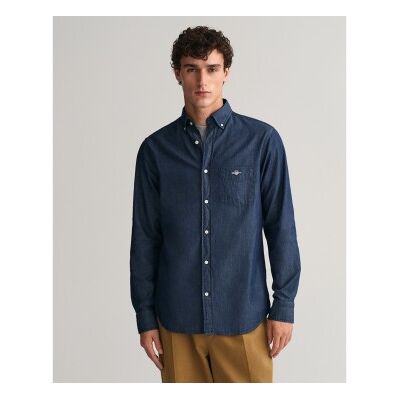 Gant para homem. 3000400 Camisa Regular Fit navy (3XL), Casual, Algodão, Clássico, Manga comprida, Marinho Gant para homem. 3000400 Camisa Regular Fit navy (3XL), Casual, Algodão, Clássico, Manga comprida, Marinho