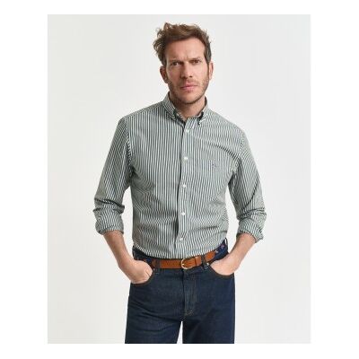 Gant para homem. 3000130 Camisa verde de corte regular (5XL), Casual, Algodão, Clássico, Manga comprida Gant para homem. 3000130 Camisa verde de corte regular (5XL), Casual, Algodão, Clássico, Manga comprida