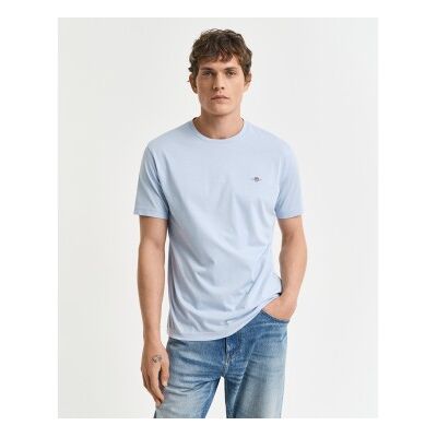 Gant para homem. 2003184 Camiseta azul Shield com corte regular (S), Branco, Casual, Algodão, Manga curta Gant para homem. 2003184 Camiseta azul Shield com corte regular (S), Branco, Casual, Algodão, Manga curta