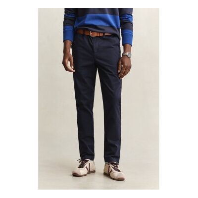 Gant para homem. 1501000 Calças chinos Slim Fit Azul-Marinho (32/34), Casual, Algodão, Clássico Gant para homem. 1501000 Calças chinos Slim Fit Azul-Marinho (32/34), Casual, Algodão, Clássico