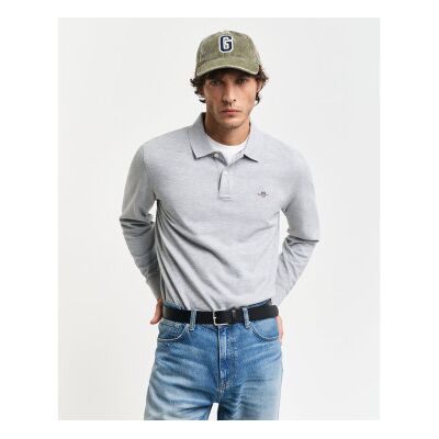 Gant para homem. 2230 Polo Shield Pique cinzento (XXL), Casual, Cinza, Algodão, Manga comprida Gant para homem. 2230 Polo Shield Pique cinzento (XXL), Casual, Cinza, Algodão, Manga comprida