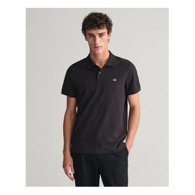 Gant para homem. 2210 Polo Piqué Regular Fit Shield preto (S), Casual, Algodão, Manga curta Gant para homem. 2210 Polo Piqué Regular Fit Shield preto (S), Casual, Algodão, Manga curta