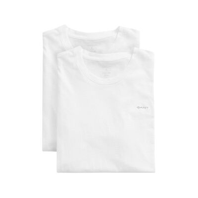 Gant para homem. 900012008 Conjunto de 2 t-shirts brancas com gola redonda (S), Branco, Homewear, Algodão, Manga curta Gant para homem. 900012008 Conjunto de 2 t-shirts brancas com gola redonda (S), Branco, Homewear, Algodão, Manga curta