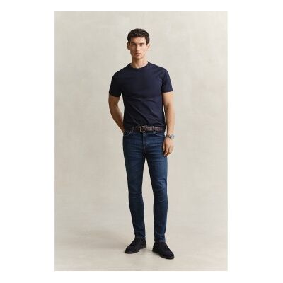 Gant para homem. 1000030 Jeans extra slim fit Active Recover azul médio desgastado (36/34), Casual, Algodão, Denim Gant para homem. 1000030 Jeans extra slim fit Active Recover azul médio desgastado (36/34), Casual, Algodão, Denim