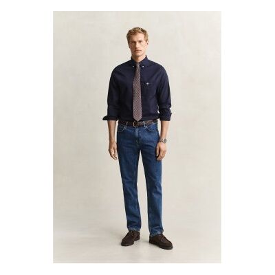 Gant para homem. 1000021 Calças jeans regular fit lavagem azul médio vintage (34/32), Casual, Algodão, Denim Gant para homem. 1000021 Calças jeans regular fit lavagem azul médio vintage (34/32), Casual, Algodão, Denim