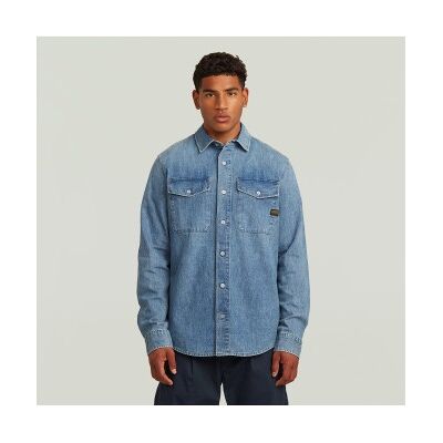 G-Star para homem. D29312-D252-H090 Marine Denim Slim Slim Camisa azul (XL), Casual, Algodão, Manga comprida G-Star para homem. D29312-D252-H090 Marine Denim Slim Slim Camisa azul (XL), Casual, Algodão, Manga comprida