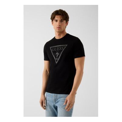 Guess para homem. M6YI71K3745 Camiseta com logo impresso preto (XL), Casual, Algodão, Manga curta Guess para homem. M6YI71K3745 Camiseta com logo impresso preto (XL), Casual, Algodão, Manga curta