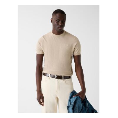 Guess para homem. M6GR03Z0556 T-shirt com logótipo bege (M), Casual, Algodão Guess para homem. M6GR03Z0556 T-shirt com logótipo bege (M), Casual, Algodão