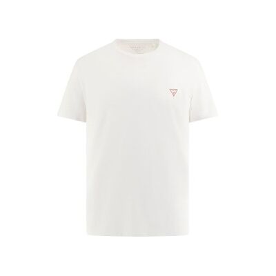 Guess para homem. M2YI36I3Z14 T-shirt logotipo triângulo pequeno branco (XL), Casual, Algodão, Manga curta Guess para homem. M2YI36I3Z14 T-shirt logotipo triângulo pequeno branco (XL), Casual, Algodão, Manga curta
