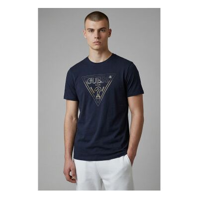 Guess para homem. M6GI11K2992 T-shirt Triangle Hd navy (L), Casual, Algodão, Manga curta, Marinho Guess para homem. M6GI11K2992 T-shirt Triangle Hd navy (L), Casual, Algodão, Manga curta, Marinho