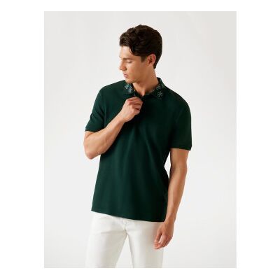 Guess para homem. M5YP34KCJV1 Camisa pólo com logótipo na gola verde (S), Casual, Algodão, Manga curta Guess para homem. M5YP34KCJV1 Camisa pólo com logótipo na gola verde (S), Casual, Algodão, Manga curta