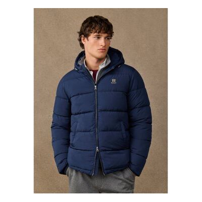 Hackett London para homem. HM4000316 Casaco acolchoado marinho (L), Casual, Poliéster Hackett London para homem. HM4000316 Casaco acolchoado marinho (L), Casual, Poliéster