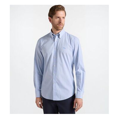 Harmont & Blaine para homem. CRR074013435B Camisa Micro Listras azul claro (XL), Casual, Algodão, Manga comprida Harmont & Blaine para homem. CRR074013435B Camisa Micro Listras azul claro (XL), Casual, Algodão, Manga comprida