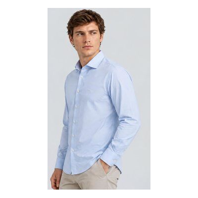 Harmont & Blaine para homem. CNR001012523I Camisa Popeline Stretch Tin (XL), Azul, Algodão, Clássico, Manga comprida Harmont & Blaine para homem. CNR001012523I Camisa Popeline Stretch Tin (XL), Azul, Algodão, Clássico, Manga comprida