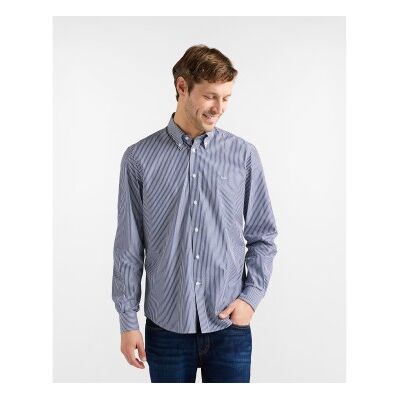 Harmont & Blaine para homem. CRQ074013436B Camisa às riscas de corte regular azul-marinho (XL), Casual, Algodão, Clássico, Manga comprida Harmont & Blaine para homem. CRQ074013436B Camisa às riscas de corte regular azul-marinho (XL), Casual, Algodão, Clássico, Manga comprida