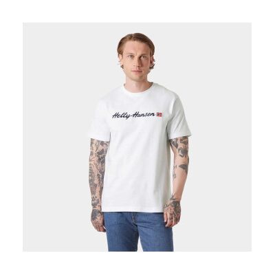 Helly Hansen para homem. 54599 T-shirt Core Graphic T 2.0 branca (XL), Branco, Casual, Algodão, Manga curta Helly Hansen para homem. 54599 T-shirt Core Graphic T 2.0 branca (XL), Branco, Casual, Algodão, Manga curta