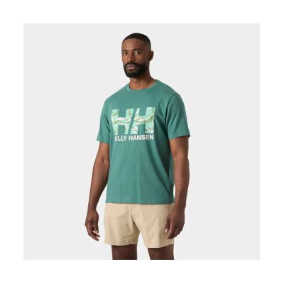 Helly Hansen para homem. 54599 T-shirt Core Graphic T 2.0 verde (M), Casual, Algodão, Manga curta Helly Hansen para homem. 54599 T-shirt Core Graphic T 2.0 verde (M), Casual, Algodão, Manga curta