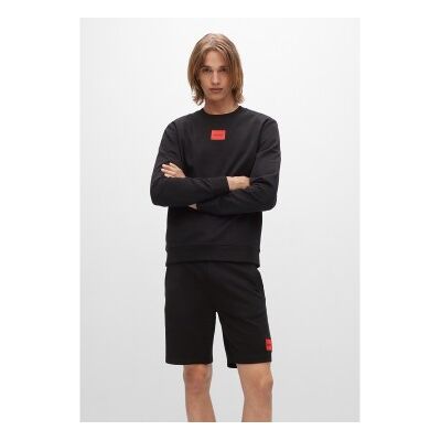 HUGO para homem. 50447964 Sweatshirt Diragol preto (S), Casual, Algodão, Manga comprida, Sustentável HUGO para homem. 50447964 Sweatshirt Diragol preto (S), Casual, Algodão, Manga comprida, Sustentável