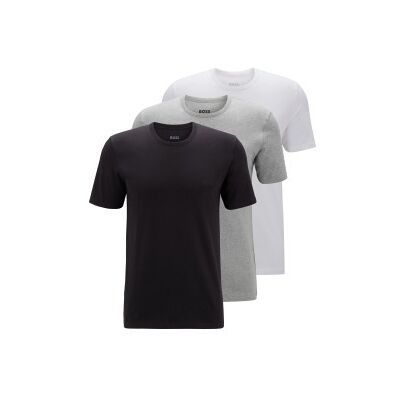 BOSS para homem. 50475284 Pack 3 T-Shirts RN Clsico preto, branco, cinzento (S), Casual, Cinza, Algodão, Manga curta BOSS para homem. 50475284 Pack 3 T-Shirts RN Clsico preto, branco, cinzento (S), Casual, Cinza, Algodão, Manga curta