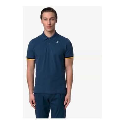 K-way para homem. K1125BW Polo Vincent Pique azul (M), Casual, Algodão, Manga curta K-way para homem. K1125BW Polo Vincent Pique azul (M), Casual, Algodão, Manga curta