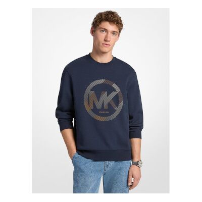 Michael Kors para homem. CF552G25MF Sweatshirt com logótipo em relevo em azul-marinho (S), Casual, Algodão Michael Kors para homem. CF552G25MF Sweatshirt com logótipo em relevo em azul-marinho (S), Casual, Algodão