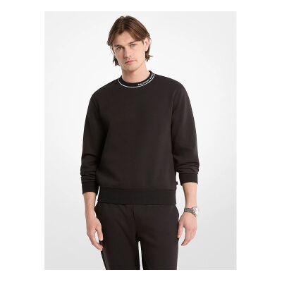 Michael Kors para homem. CT652G25MF Moletom de mistura de algodão com logotipo preto (S), Casual, Algodão orgânico Michael Kors para homem. CT652G25MF Moletom de mistura de algodão com logotipo preto (S), Casual, Algodão orgânico