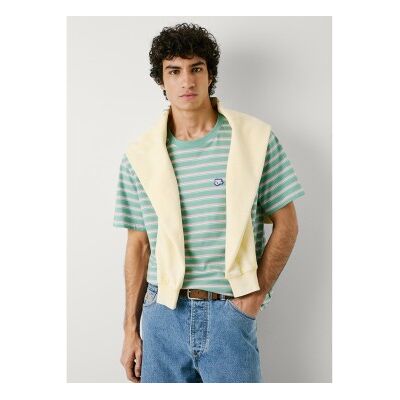 Pepe Jeans para homem. PM509963 Camiseta Tark verde (L), Azul, Casual, Algodão, Manga curta Pepe Jeans para homem. PM509963 Camiseta Tark verde (L), Azul, Casual, Algodão, Manga curta