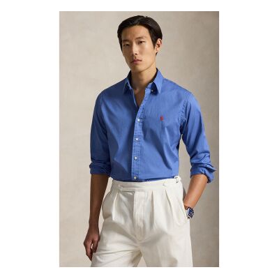 Polo Ralph Lauren para homem. 710B20512004 Camisa de sarja leve de ajuste personalizado azul (XL), Casual, Sapatos de Festa, Algodão, Clássi Polo Ralph Lauren para homem. 710B20512004 Camisa de sarja leve de ajuste personalizado azul (XL), Casual, Sapatos de Festa, Algodão, Clássi