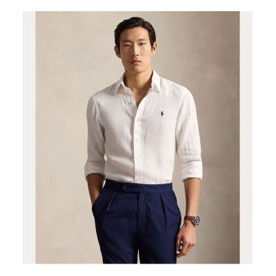 Polo Ralph Lauren para homem. 710968915505 Camisa de linho Slim Fit branca (XXL), Branco, Casual, Sapatos de Festa, Clássico, Manga comprida Polo Ralph Lauren para homem. 710968915505 Camisa de linho Slim Fit branca (XXL), Branco, Casual, Sapatos de Festa, Clássico, Manga comprida
