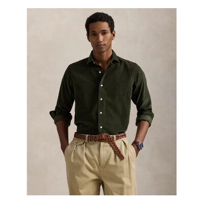 Polo Ralph Lauren para homem. 710P00518009 Camisa de bombazina de ajuste personalizado verde (XL), Casual, Algodão, Manga comprida Polo Ralph Lauren para homem. 710P00518009 Camisa de bombazina de ajuste personalizado verde (XL), Casual, Algodão, Manga comprida