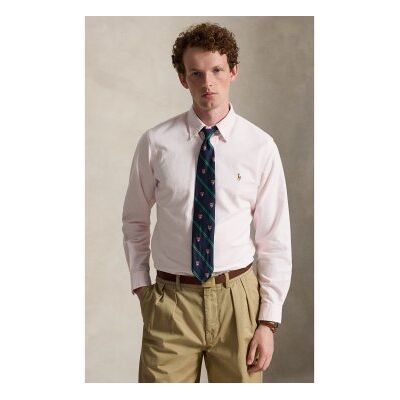 Polo Ralph Lauren para homem. 710953704506 Camisa oxford de listras Custom Fit rosa (XL), Casual, Algodão, Clássico, Manga comprida Polo Ralph Lauren para homem. 710953704506 Camisa oxford de listras Custom Fit rosa (XL), Casual, Algodão, Clássico, Manga comprida