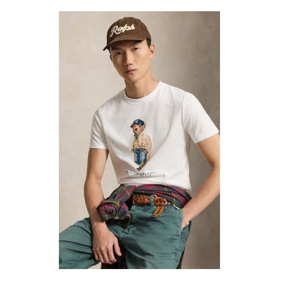 Polo Ralph Lauren para homem. 710B30192001 Camisa Polo Bear Custom Slim Fit branca (XL), Branco, Casual, Algodão, Manga curta Polo Ralph Lauren para homem. 710B30192001 Camisa Polo Bear Custom Slim Fit branca (XL), Branco, Casual, Algodão, Manga curta