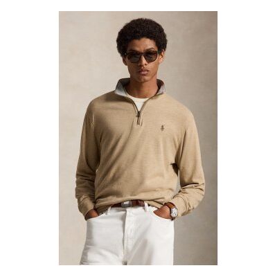 Polo Ralph Lauren para homem. 710812963502 Suéter de malha com zíper curto marrom (M), Casual, Algodão, Manga comprida Polo Ralph Lauren para homem. 710812963502 Suéter de malha com zíper curto marrom (M), Casual, Algodão, Manga comprida