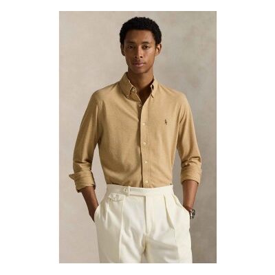 Polo Ralph Lauren para homem. 710654408115 Camisa de piqué ultraleve bege (M), Casual, Algodão, Clássico, Manga comprida Polo Ralph Lauren para homem. 710654408115 Camisa de piqué ultraleve bege (M), Casual, Algodão, Clássico, Manga comprida