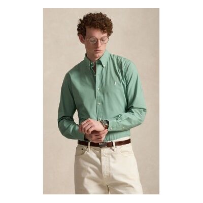 Polo Ralph Lauren para homem. 710929349504 Camisa de popelina elástica Custom Fit verde (L), Casual, Algodão, Manga comprida Polo Ralph Lauren para homem. 710929349504 Camisa de popelina elástica Custom Fit verde (L), Casual, Algodão, Manga comprida