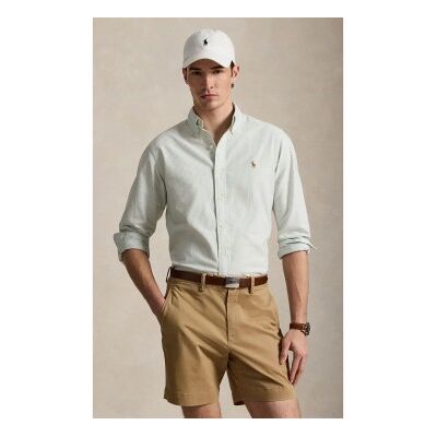 Polo Ralph Lauren para homem. 710953704502 Camisa oxford com riscas Custom Fit verde (L), Casual, Algodão, Manga comprida Polo Ralph Lauren para homem. 710953704502 Camisa oxford com riscas Custom Fit verde (L), Casual, Algodão, Manga comprida