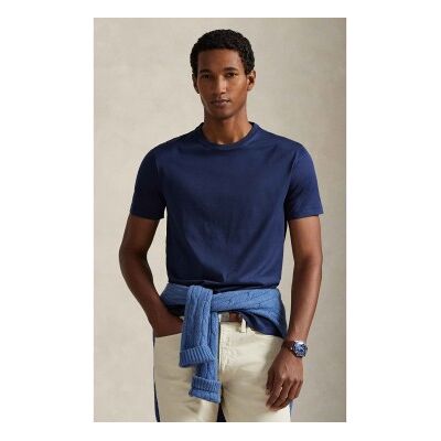 Polo Ralph Lauren para homem. 710B13483001 T-shirt escocesa em fio azul-marinho (XL), Casual, Algodão, Manga curta Polo Ralph Lauren para homem. 710B13483001 T-shirt escocesa em fio azul-marinho (XL), Casual, Algodão, Manga curta