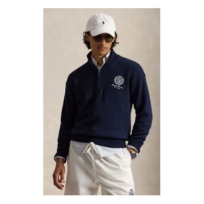 Polo Ralph Lauren para homem. 710B18061001 Suéter de algodão Relaxed Fit marinho (M), Casual, Manga comprida Polo Ralph Lauren para homem. 710B18061001 Suéter de algodão Relaxed Fit marinho (M), Casual, Manga comprida