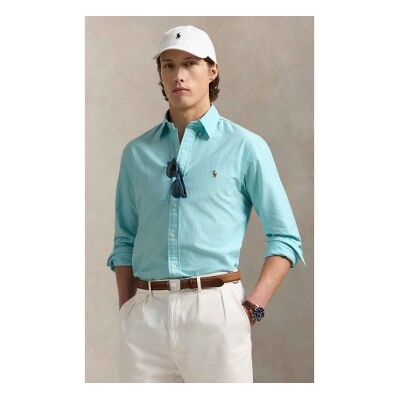 Polo Ralph Lauren para homem. 710805562010 A icônica camisa oxford azul (XXL), Casual, Algodão, Clássico, Manga comprida, Turquesa Polo Ralph Lauren para homem. 710805562010 A icônica camisa oxford azul (XXL), Casual, Algodão, Clássico, Manga comprida, Turquesa