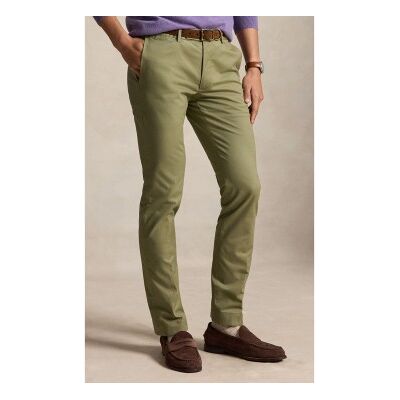 Polo Ralph Lauren para homem. 710B22623001 Calça chino Greenwich Slim Fit verde (34/32), Casual, Algodão, Clássico Polo Ralph Lauren para homem. 710B22623001 Calça chino Greenwich Slim Fit verde (34/32), Casual, Algodão, Clássico