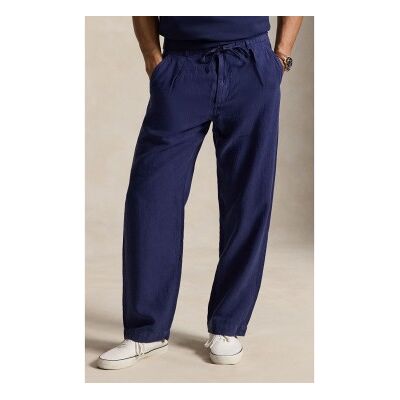 Polo Ralph Lauren para homem. 710971941001 Calça Lateef de linho Relaxed Fit marinho (XL), Casual Polo Ralph Lauren para homem. 710971941001 Calça Lateef de linho Relaxed Fit marinho (XL), Casual